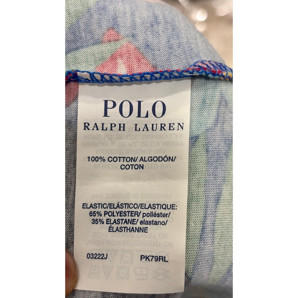 Polo Ralph Lauren Mens Floral Tropical Sleepwear Joggers Blue PK79RL Medium - Picture 7 of 7